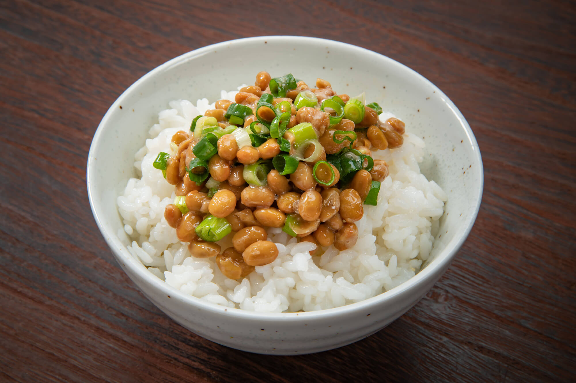 ネギ入りの納豆ご飯