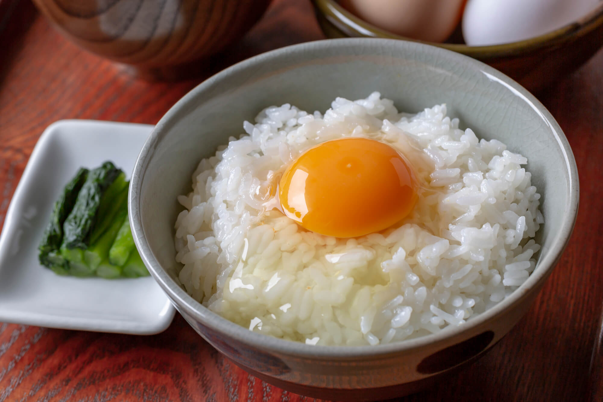 卵かけごはんと香の物